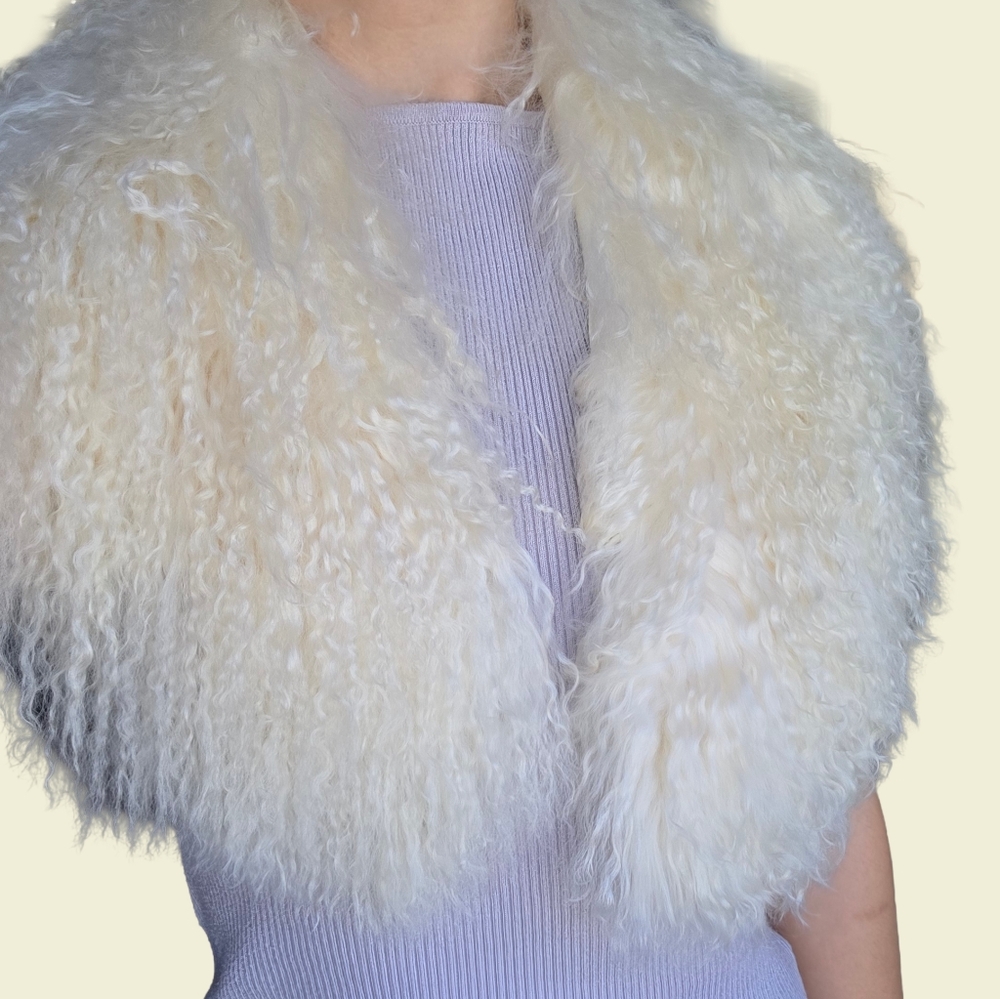 🤍 100% Genuine Mongolian Fur Collar 🤍